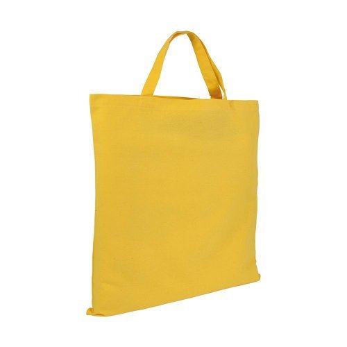Sac en Coton Coloré 135g Poignées Courtes 38x42cm |