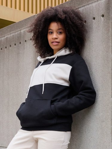 Sweat-hoody colour-block unisex