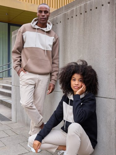 Sweat-hoody colour-block unisex