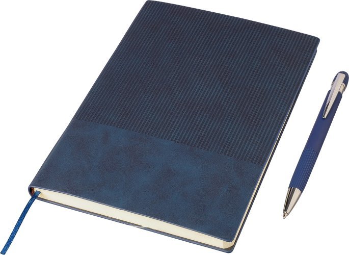 Ensemble carnet a5 et stylo à bille en pu recyclé tarek