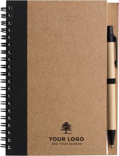 Taccuino stella | cartone riciclato | pagine a righe | penna a sfera