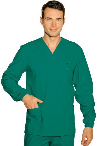 Casacca Collo a V Manica Lunga Verde