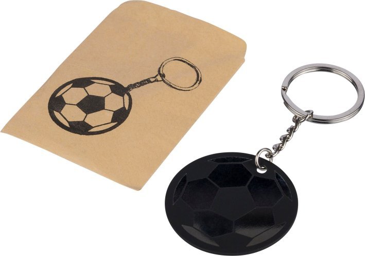 Portachiavi a forma pallone da calcio in acciaio inox riciclato ciro
