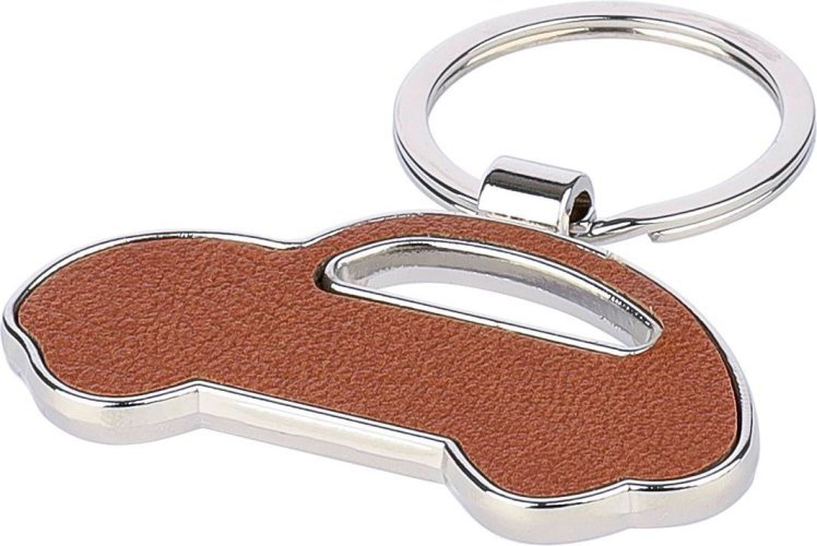 Portachiavi in pelle riciclata a forma di auto joan