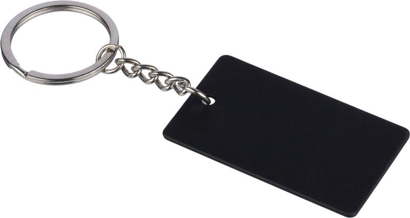 Portachiavi a forma rettangolare in acciaio inox riciclato jax