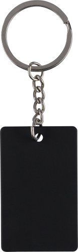 Portachiavi a forma rettangolare in acciaio inox riciclato jax