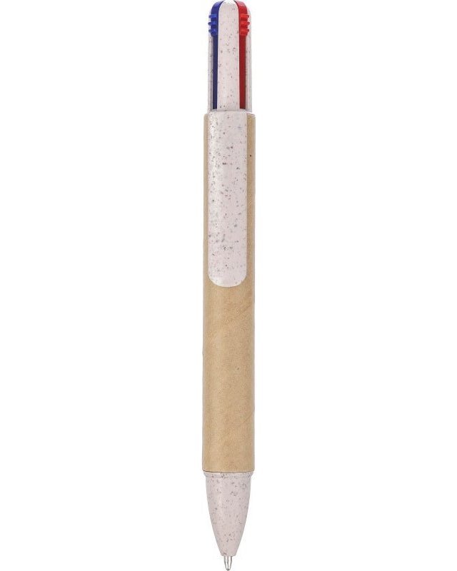 Penna a sfera deborah | cartone riciclato e paglia di frumento | 4 colori