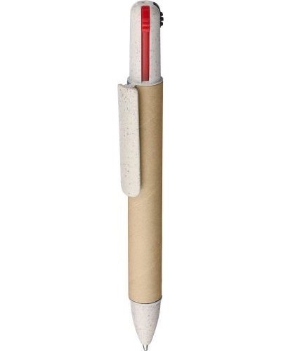 Penna a sfera deborah | cartone riciclato e paglia di frumento | 4 colori
