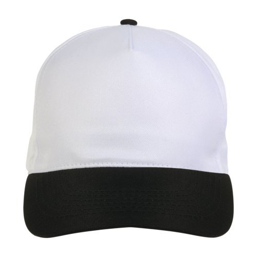 Cappellino in poliestere, 5 pannelli, regolazione a velcro