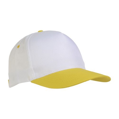 Cappellino in poliestere, 5 pannelli, regolazione a velcro