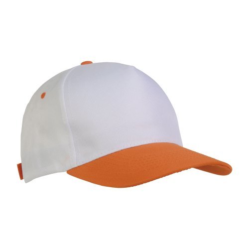 Cappellino in poliestere, 5 pannelli, regolazione a velcro