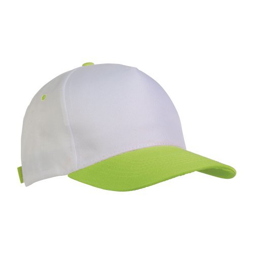 Cappellino in poliestere, 5 pannelli, regolazione a velcro