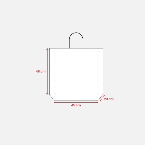 Shopper in carta 100 gr/m2 con soffietto