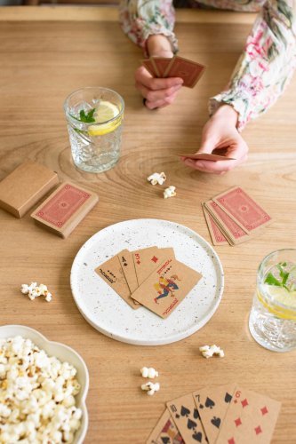 Set di 2 mazzi di carte da gioco in carta riciclata arwen