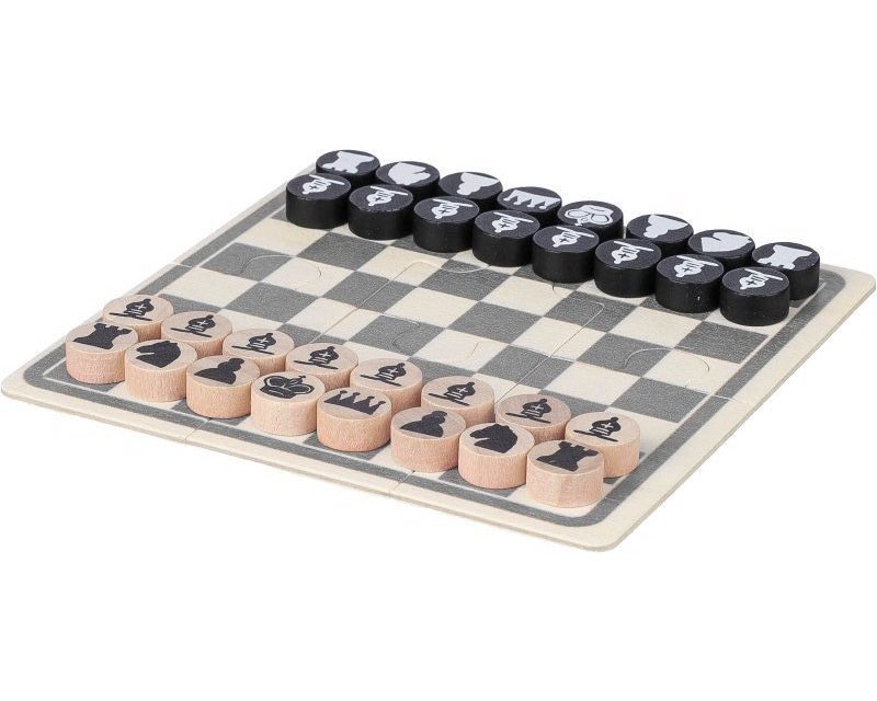 Set gioco scacchi e dama in legno in legno hank