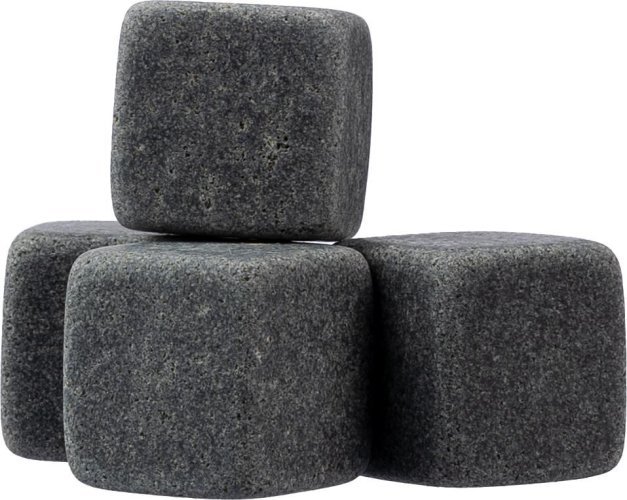 Cubetti di ghiaccio in pietra jens | 4 pz | sacchetto in cotone