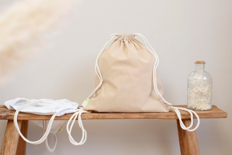 Sacchetto con cordoncino joy | cotone riciclato | 120 g/m²