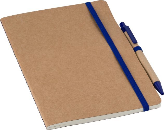 Taccuino in cartone riciclato formato +/- a5 con penna theodore