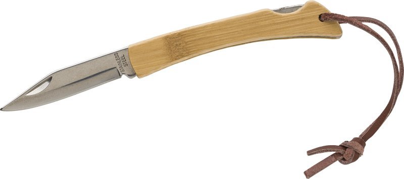 Coltello pieghevole in acciaio inox e bambù beckett