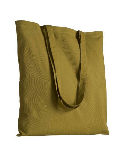 Borse personalizzate in cotone colorato con manici lunghi Verde Militare