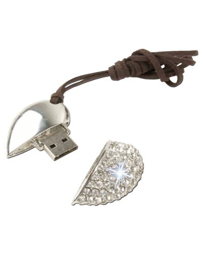 Chiavetta USB Cuore con strass 4 Gb
