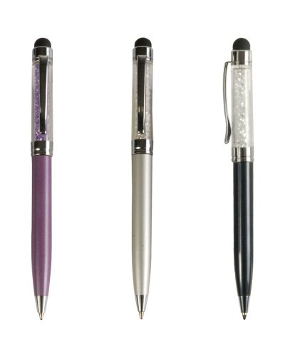 Penna in metallo e quarzo sintetico con puntatore touch