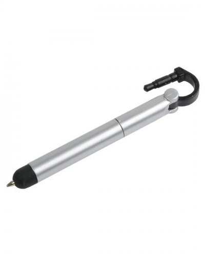 Mini penna con puntatore touch Argento