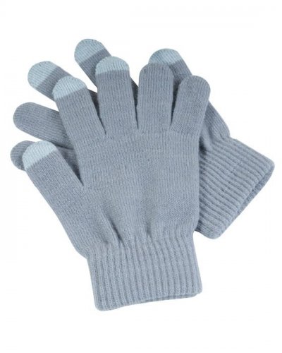 Guanti da uomo con touch screen Grigio