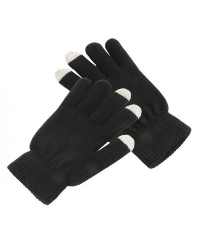 Guanti da donna con touch screen Nero