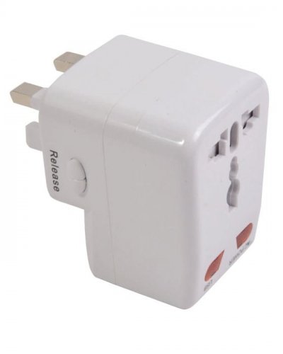Adattatore prese Universale con ingresso USB Bianco