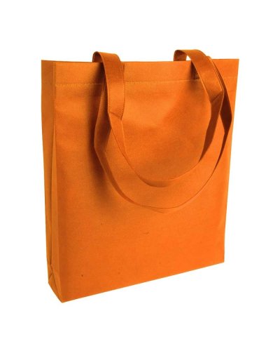 Borsa shopper TNT termosaldato con soffietto Arancione