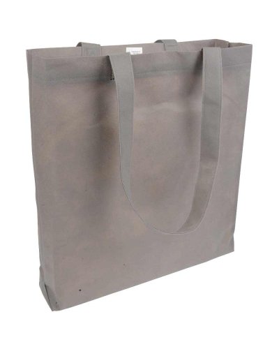 Borsa shopper TNT termosaldato con soffietto Grigio