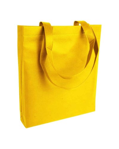 Borsa shopper TNT termosaldato con soffietto Giallo