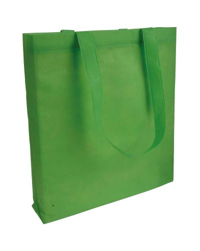 Borsa shopper TNT termosaldato con soffietto Verde