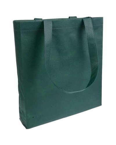 Borsa shopper TNT termosaldato con soffietto Verde Militare
