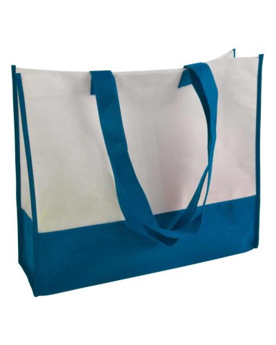 BORSA SHOPPER BICOLORE IN TNT Blu Royal