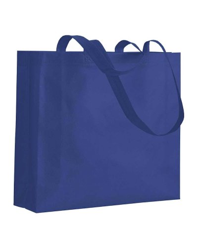 BORSA SHOPPER  IN TNT TERMOSALDATA MANICI LUNGHI Blu scuro