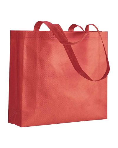 BORSA SHOPPER  IN TNT TERMOSALDATA MANICI LUNGHI Rosso