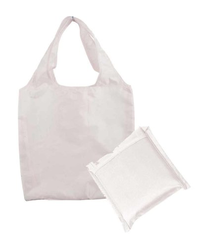 Borsa shopper richiudibile in poliestere 38 x 40 cm Bianco