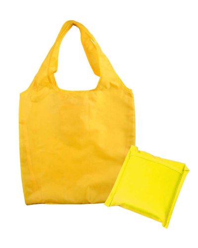 Borsa shopper richiudibile in poliestere 38 x 40 cm Giallo