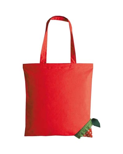 SHOPPER RIPIEGABILE A FORMA DI FRAGOLA
