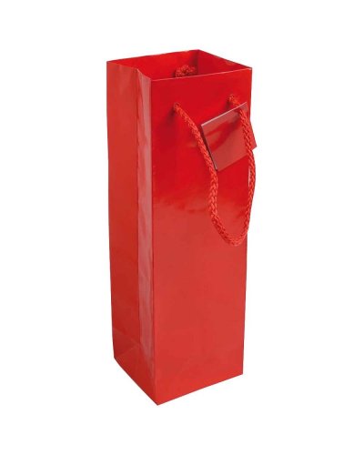 Sacchetto porta bottiglia in carta laminata Rosso