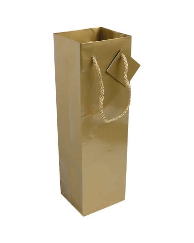 Sacchetto porta bottiglia in carta laminata Oro