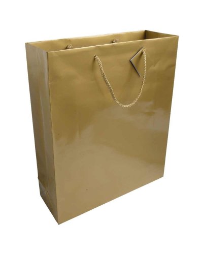 Sacchetto in carta laminata con base rinforzata Oro