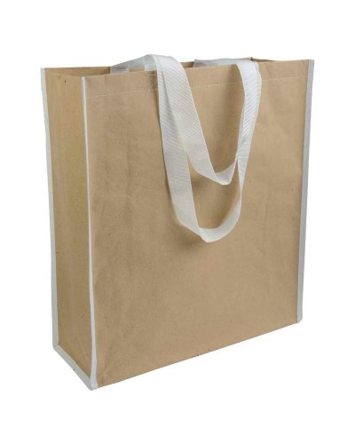 BORSA IN CARTA CON INTERNO IN POLIPROPILENE Bianco