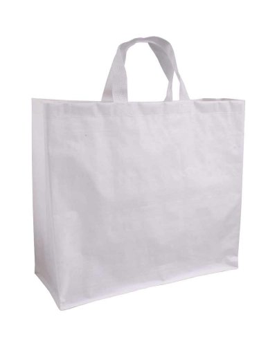 Shopper in polipropilene laminato opaco Bianco