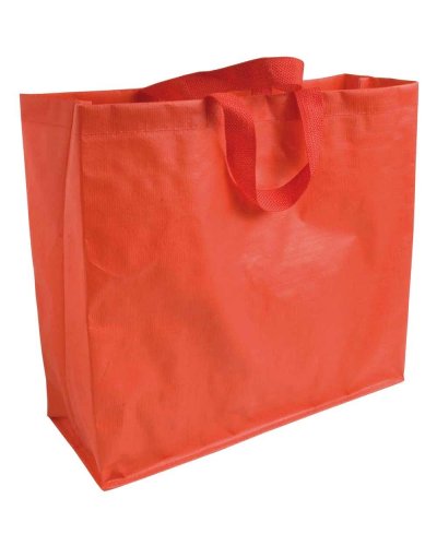 Shopper in polipropilene laminato opaco Rosso