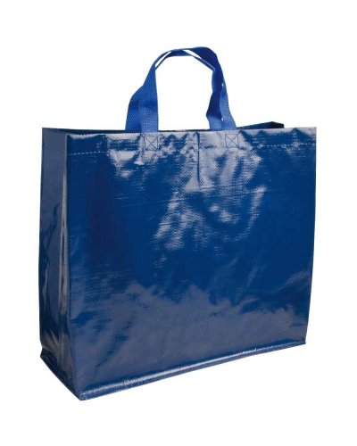 Shopper in polipropilene laminato Blu scuro