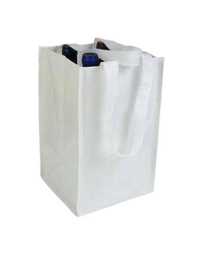 Shopper portabottiglie in propilene laminato 4 posti
