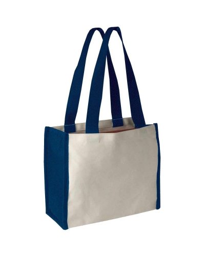 Shopper con tasca esterna Blu scuro